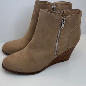 Madden Girl Tan Wedge Ankle Boots